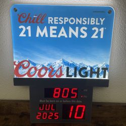 Coors Light Beer Sign