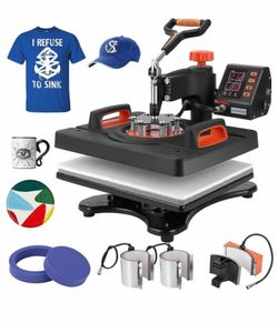 5-in-1 Heat Press Machine with Attachments