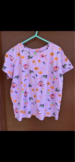 Halloween Print Lavender T-Shirt M-8