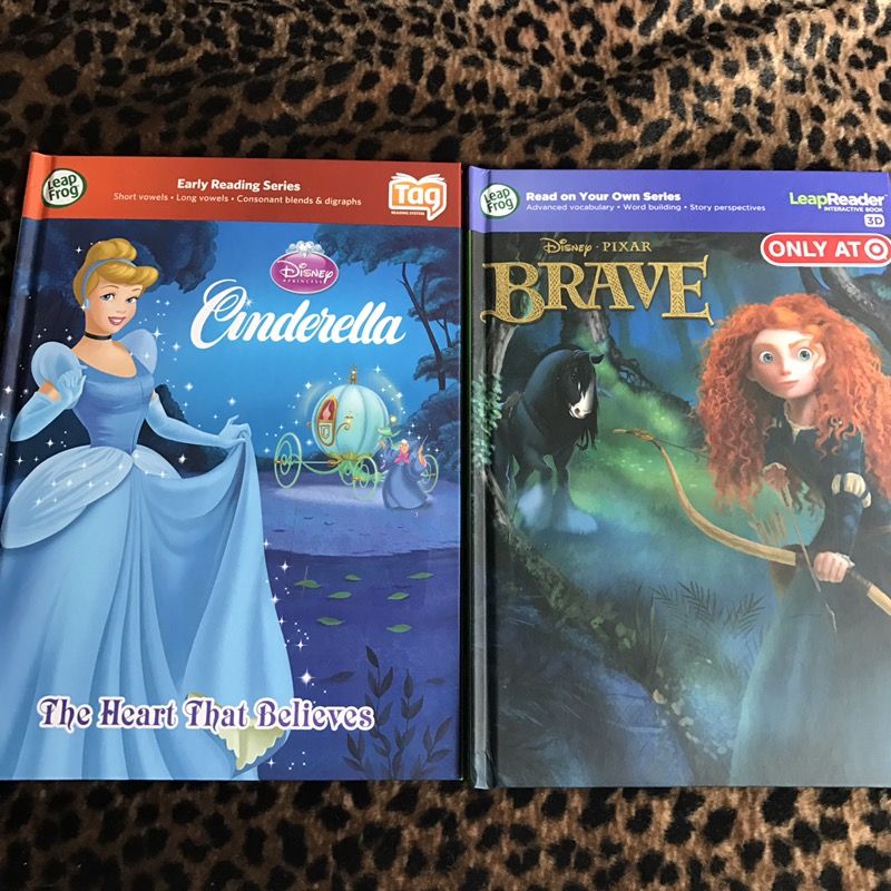 Leapfrog Tag Cinderella & Brave Disney books
