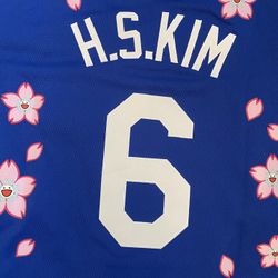 Large Blue Women’s Hyeseong Kim Los Angeles Dodgers X Murakami Tokyo series Jersey