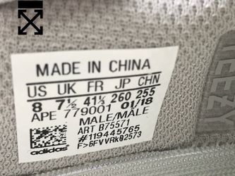 Yeezy 7 wave runner shop size tag