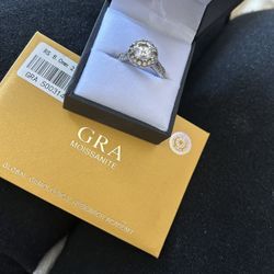 Sterling Silver And Moissanite Ring