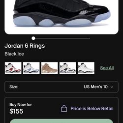 Jordan 6 Rings Black Ice