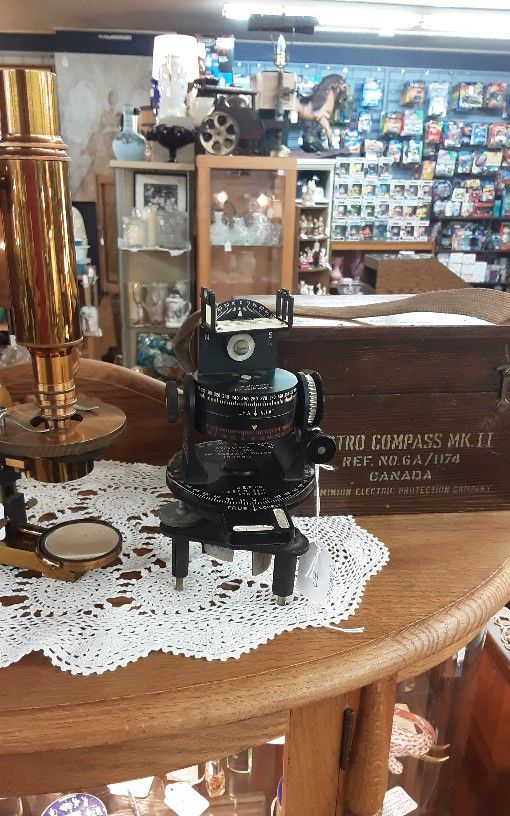 WWII ASTRO Compass MKII Dominion Electric Protection Company - Located In Shelton