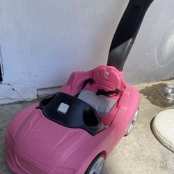 Kids Pink Car Stroller  