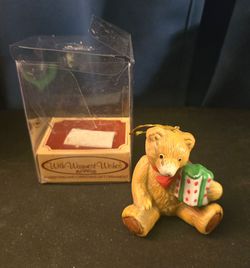 Vintage 1998 Cherished Teddies "Margy" Vintage Christmas Ornament Figurine (Avon Exclusive)