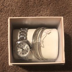 Watch And Braclets Set