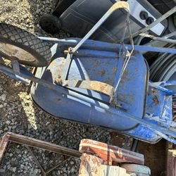Wheel Barrows, Excavator Bucket, Chain Link Post Holders, Tile Brick Saw