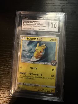 2019 Pokemon JP Pikachu 392/SM-P Holo Promo CGC 10