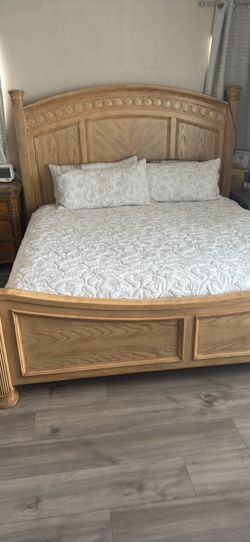 Sled king size bed frame