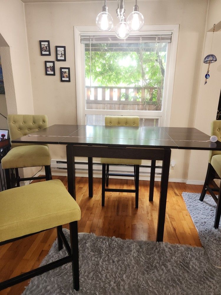 Dania Tall Dining Table + 4 Chairs