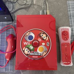 Nintendo Wii Red Limited Edition New Super Mario Bros. Wii Console Complete