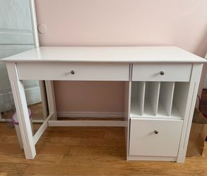 white desk
