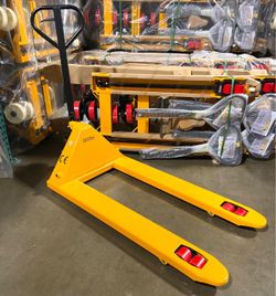 New Pallet Jack Truck 5,500lbs Max Capacity Freight Weight with Standard Fork 48x27” With PU Wheels  🛞