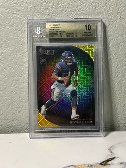 2021 Panini Select Justin Fields Gold Color Wheel #’d 04/10 BGS 10 Pristine POP 1/1 Rookie Card