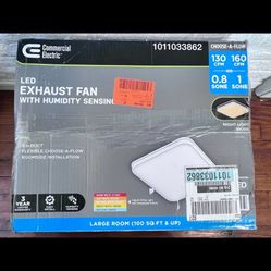 CE 130 /160 CFM Ceiling Mount Room Side Installation Square Bathroom Exhaust Fan