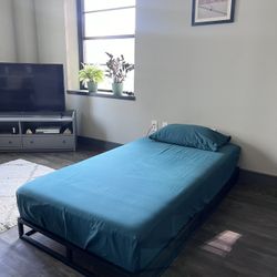 Twin Bed Frame Plus Mattress On Sale