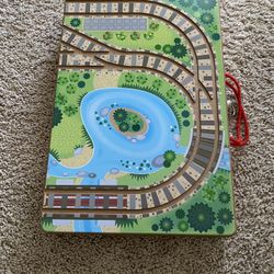 Melissa & Doug Wooden Take-Along Tabletop Railroad