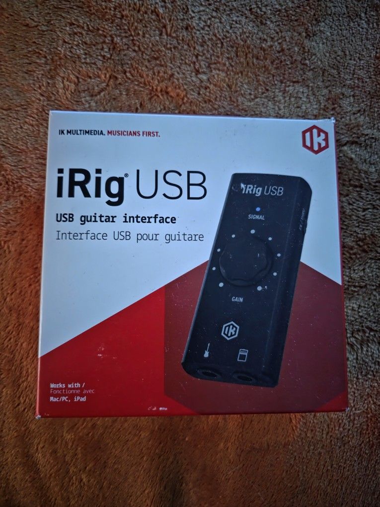 IK Multimedia iRig USB Guitar Interface for iPhone, iPad, Android, Mac, and PC