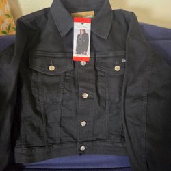 Calvin klein black trucker denim jacket size medium $30