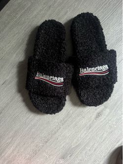 Balenciaga Fur Slides size 12