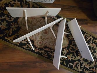 White Wall Shelves with Brackets – Set of 3