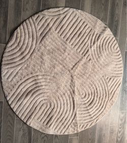 Pauwer 4 FT Round Area Rug β Soft & Washable/beige
