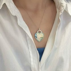 Tiffany & Co. Return to Tiffany RTT Tiffany Blue Heart Tag Charm Pendant Large