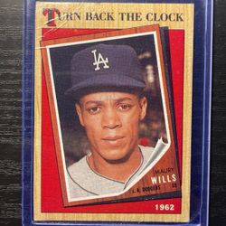 1987 Topps Turn Back The Clock 1962 Maury Wills Baseball Card #315