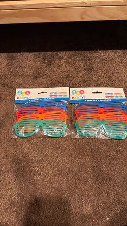 Party Novelty Shutter Glasses – 2 Packs of 4