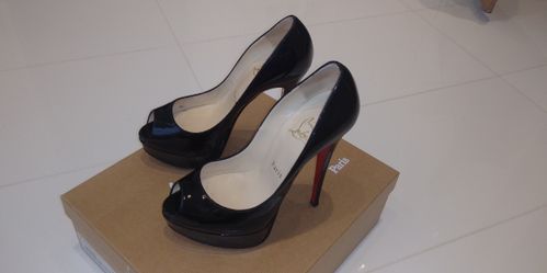 Christian Loubutin Lady Peep 150 Patent Calf