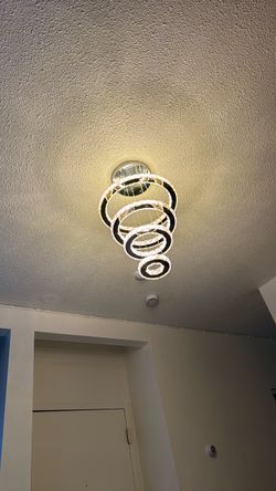 Modern LED Crystal Ring Chandelier
