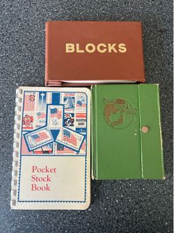 Old Stamps with old holding display cases