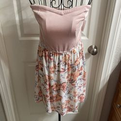 Floral Strapless Dress