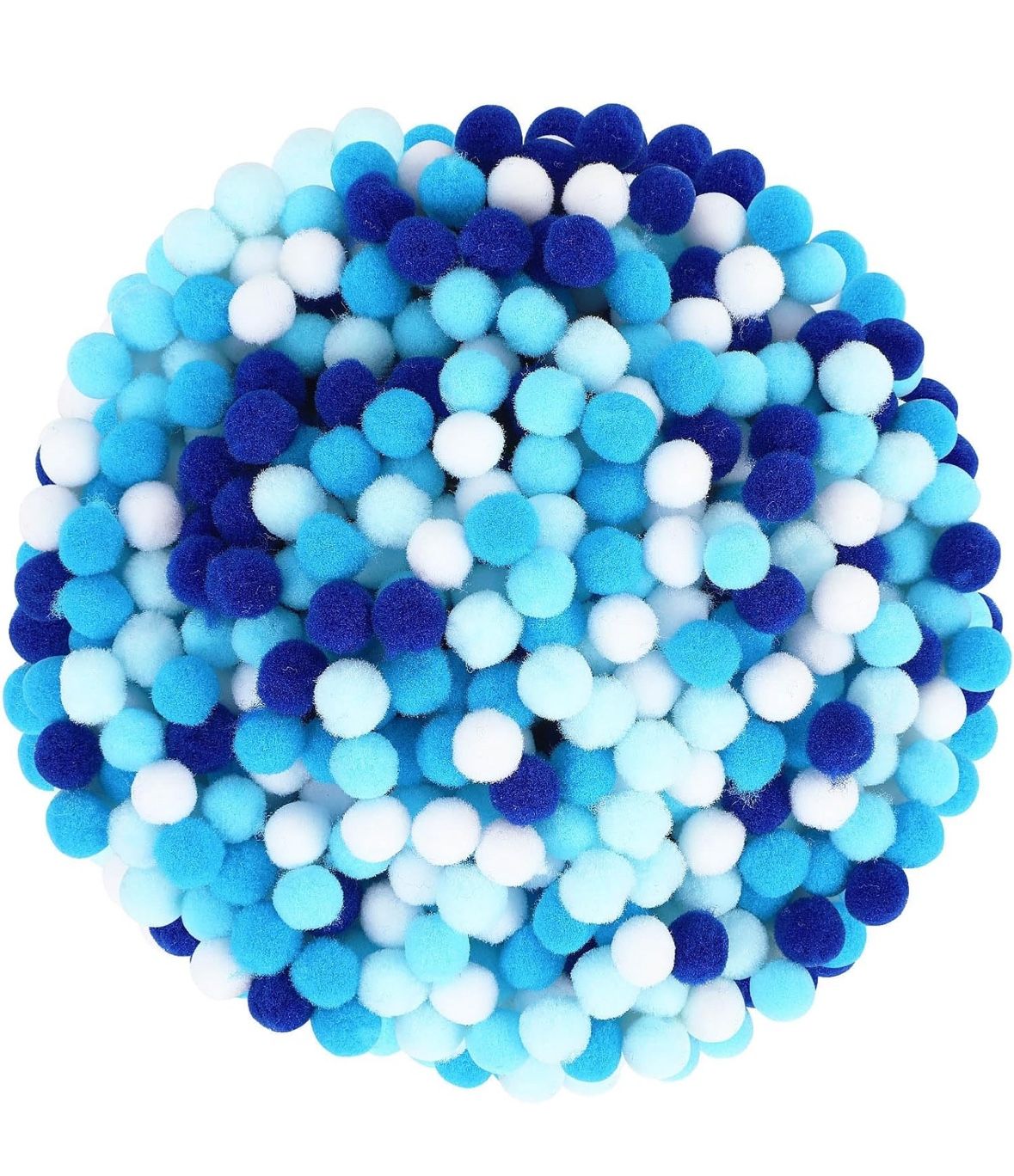 1000 Blue & White Pom Poms – SEPGLITTER Brand