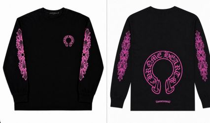 Chrome Hearts Black Pink Long Sleeve T-Shirt Medium