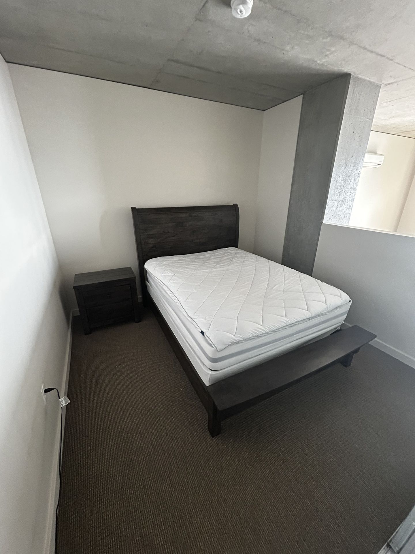 Queen Size Bedroom Set with Nightstand - Box Sting Included (Not Mattress)