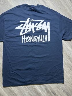 Stussy Honolulu Chapter Men’s Large Navy Blue T Shirt Rare Color NWOT NOS