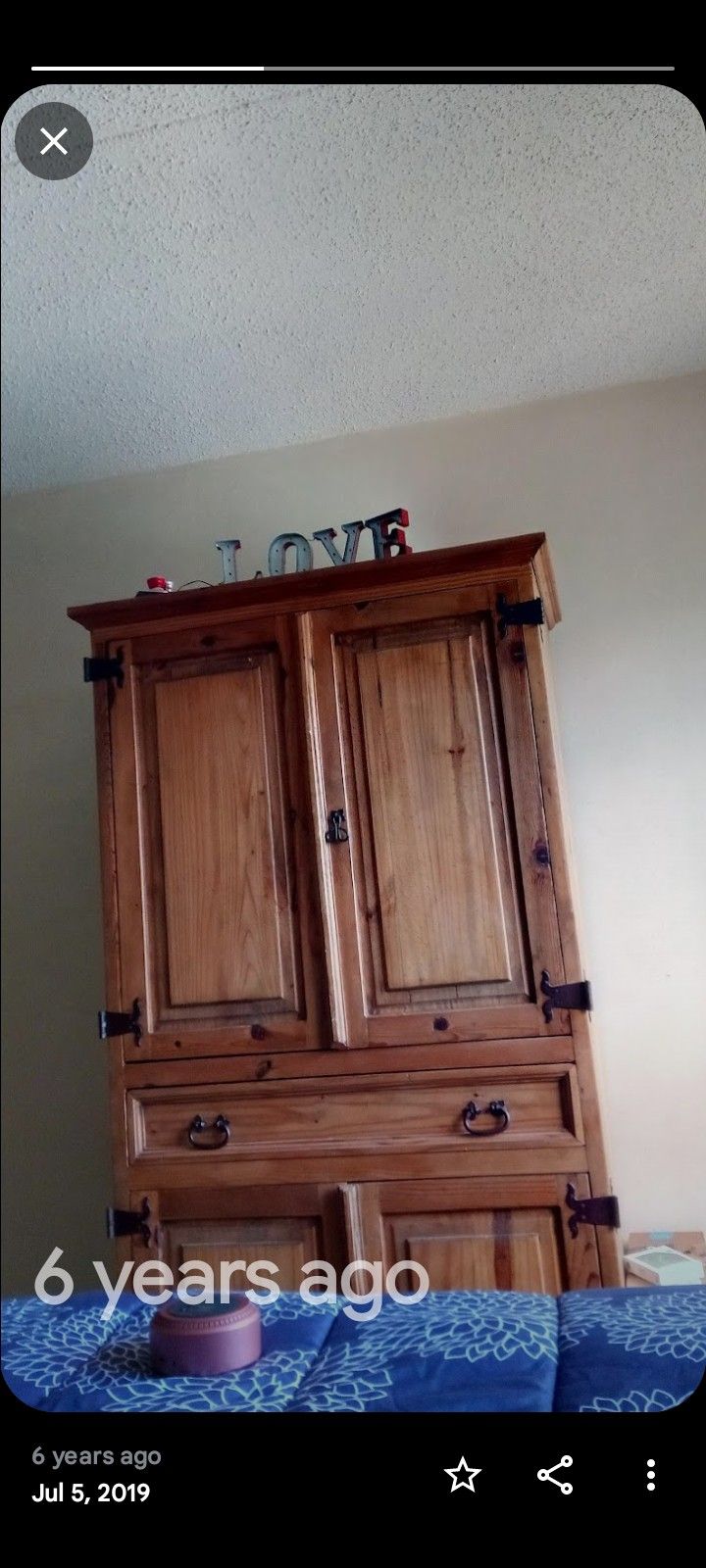 Wood Chest. With A Drawer And Storage Underneath