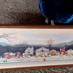 Norman Rockwell (1(contact info removed)), “Stockbridge Mainstreet at Christmas (Home for Christmas)” (detail), 1967. Oil on canvas