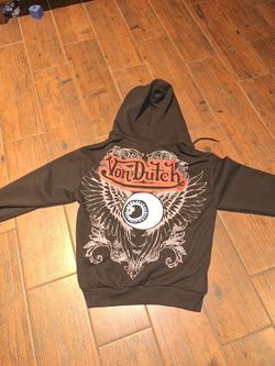 Von Dutch black zip up hoodie