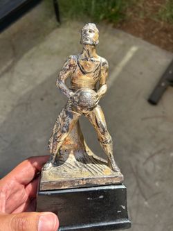 Antique basketball trophy