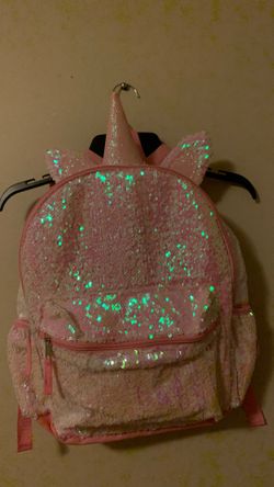 Unicorn iridescent flip sequin backpack