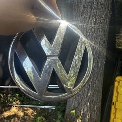 Volkswagen Silver Car Logo Emblem 