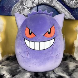 Squishmallows Pokemon 14 inch Gengar  Ultra Soft Stuffed Plush Toy