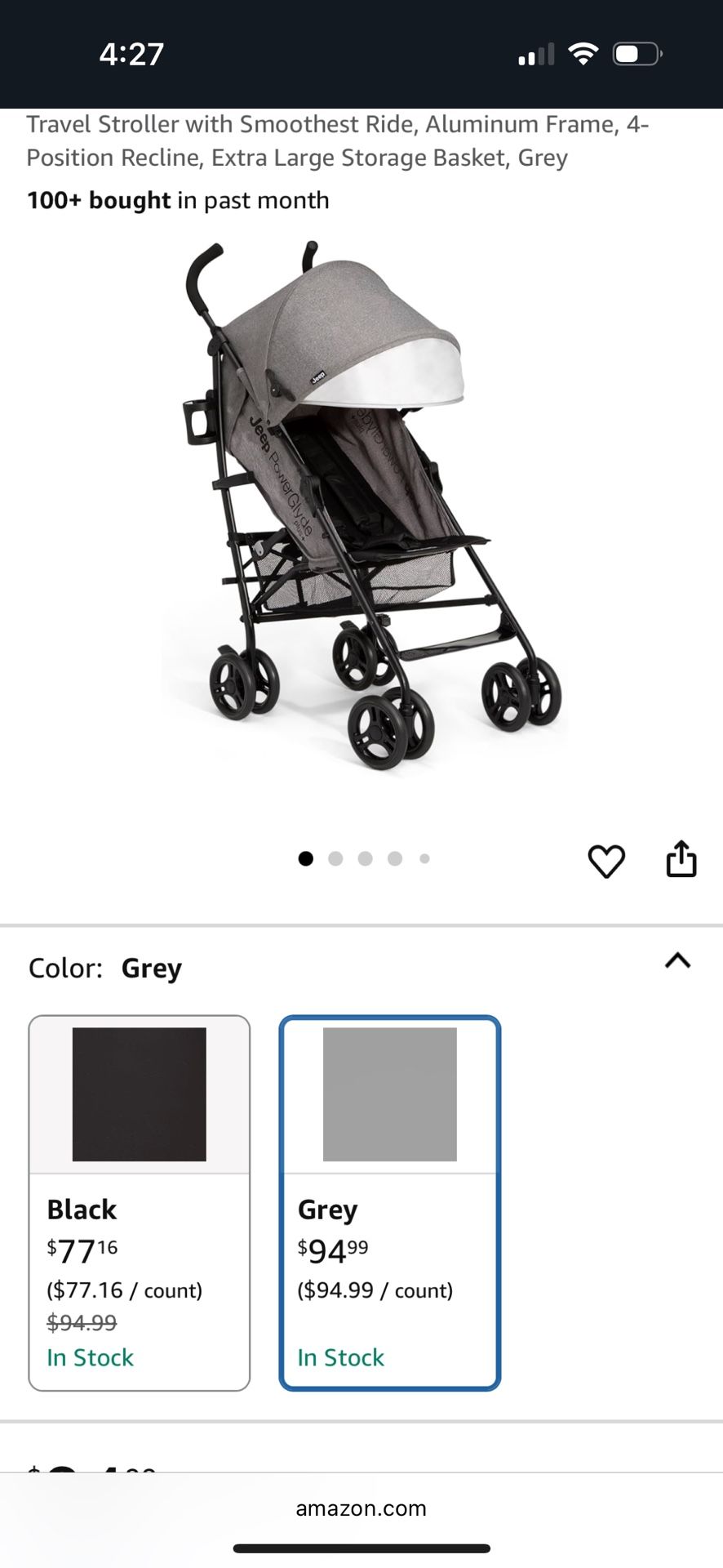 Used Jeep Stroller 