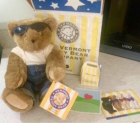 Vermont teddy bear company, “devil” “ vintage bear new in the box — See pictures for details pick up in Ennis on North Sherman St. cash or Venmo