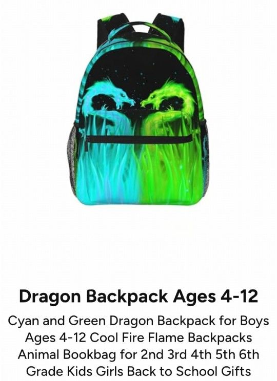 Backpack (DRAGON DESIGN) Ages 4- 12