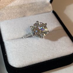  5 Carat Moissanite Engagement Ring